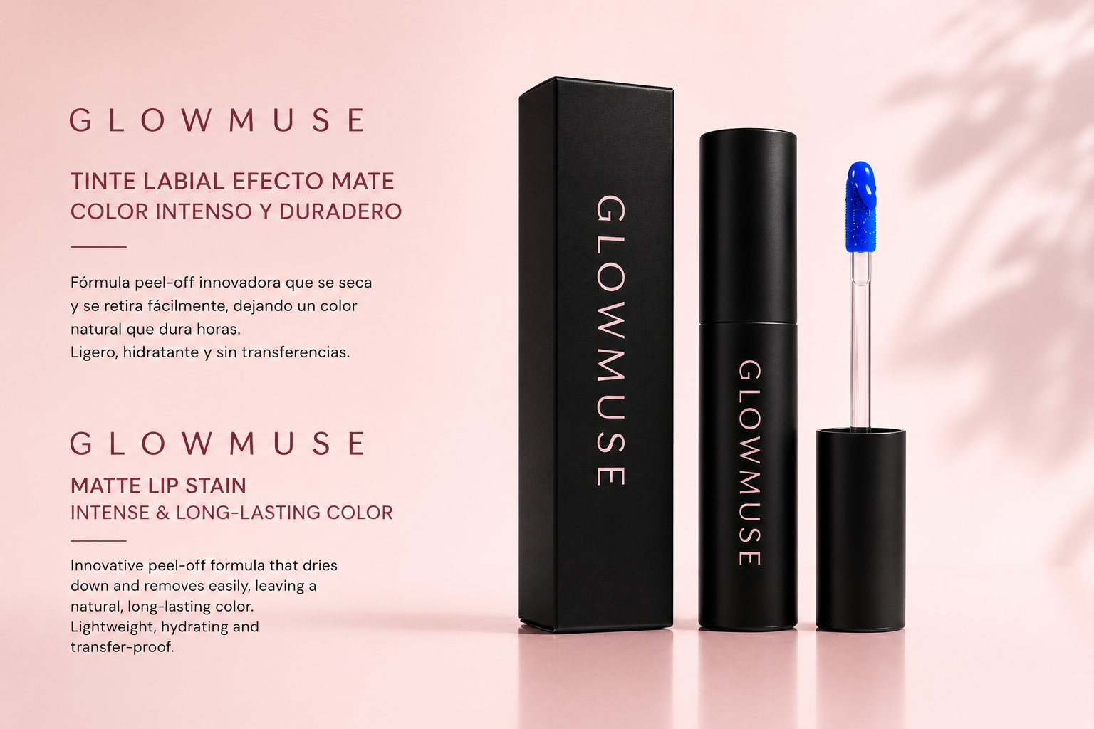 GlowMuse Velvet Matte Lip Stain | Tinte Labial Peel-Off